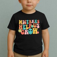 Retro 1960s Hippie Mistakes Help Us Grow Toddler T-Shirt