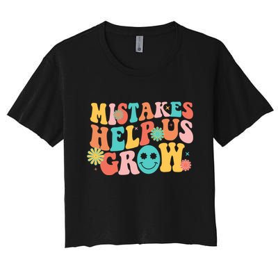 Retro 1960s Hippie Mistakes Help Us Grow Crop Top