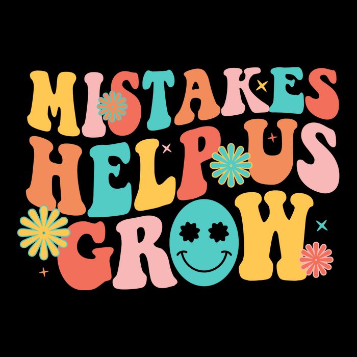 Retro 1960s Hippie Mistakes Help Us Grow Ladies Long Sleeve Shirt