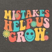 Retro 1960s Hippie Mistakes Help Us Grow Cotton Canvas Backpack
