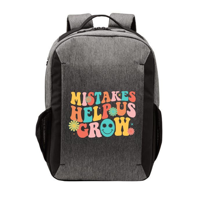 Retro 1960s Hippie Mistakes Help Us Grow Vector Backpack