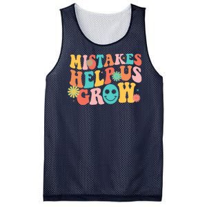 Retro 1960s Hippie Mistakes Help Us Grow Mesh Reversible Basketball Jersey Tank