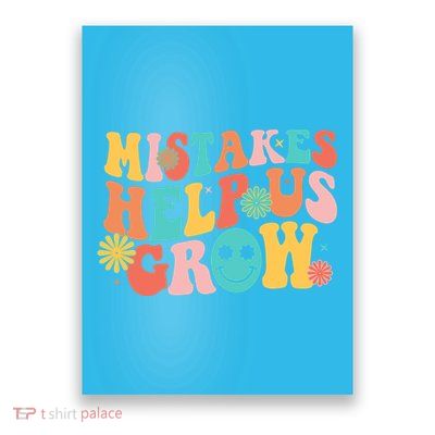 Retro 1960s Hippie Mistakes Help Us Grow Poster