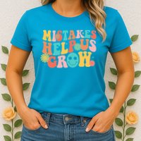 Retro 1960s Hippie Mistakes Help Us Grow Womens T-Shirt