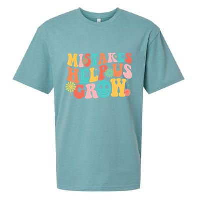 Retro 1960s Hippie Mistakes Help Us Grow Sueded Cloud Jersey T-Shirt