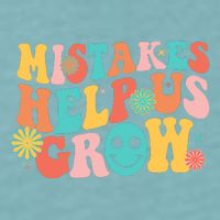 Retro 1960s Hippie Mistakes Help Us Grow Sueded Cloud Jersey T-Shirt