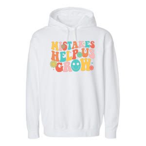 Retro 1960s Hippie Mistakes Help Us Grow Garment-Dyed Fleece Hoodie