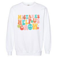 Retro 1960s Hippie Mistakes Help Us Grow Garment-Dyed Sweatshirt