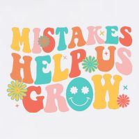 Retro 1960s Hippie Mistakes Help Us Grow Garment-Dyed Sweatshirt