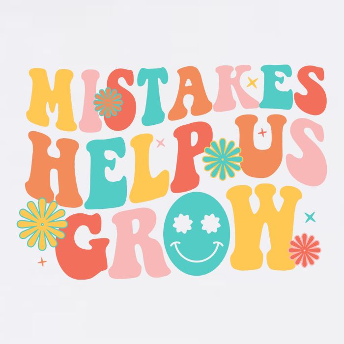 Retro 1960s Hippie Mistakes Help Us Grow Garment-Dyed Sweatshirt