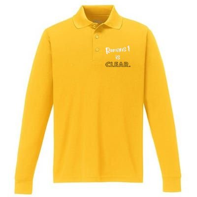 Romans 1 Is Clear Performance Long Sleeve Polo