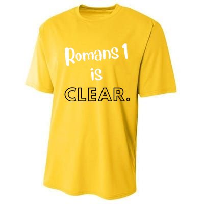 Romans 1 Is Clear Performance Sprint T-Shirt