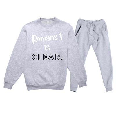 Romans 1 Is Clear Premium Crewneck Sweatsuit Set