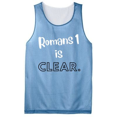 Romans 1 Is Clear Mesh Reversible Basketball Jersey Tank