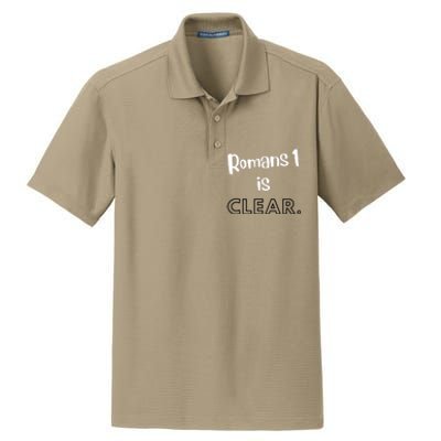 Romans 1 Is Clear Dry Zone Grid Polo