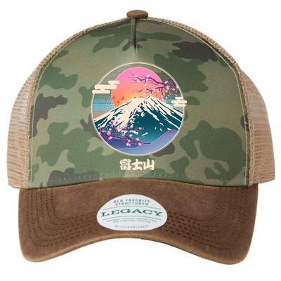 Retro 1980s Japanese Mount Fuji Legacy Tie Dye Trucker Hat