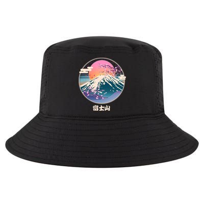Retro 1980s Japanese Mount Fuji Cool Comfort Performance Bucket Hat