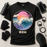 Retro 1980s Japanese Mount Fuji Cooling Performance Crew T-Shirt