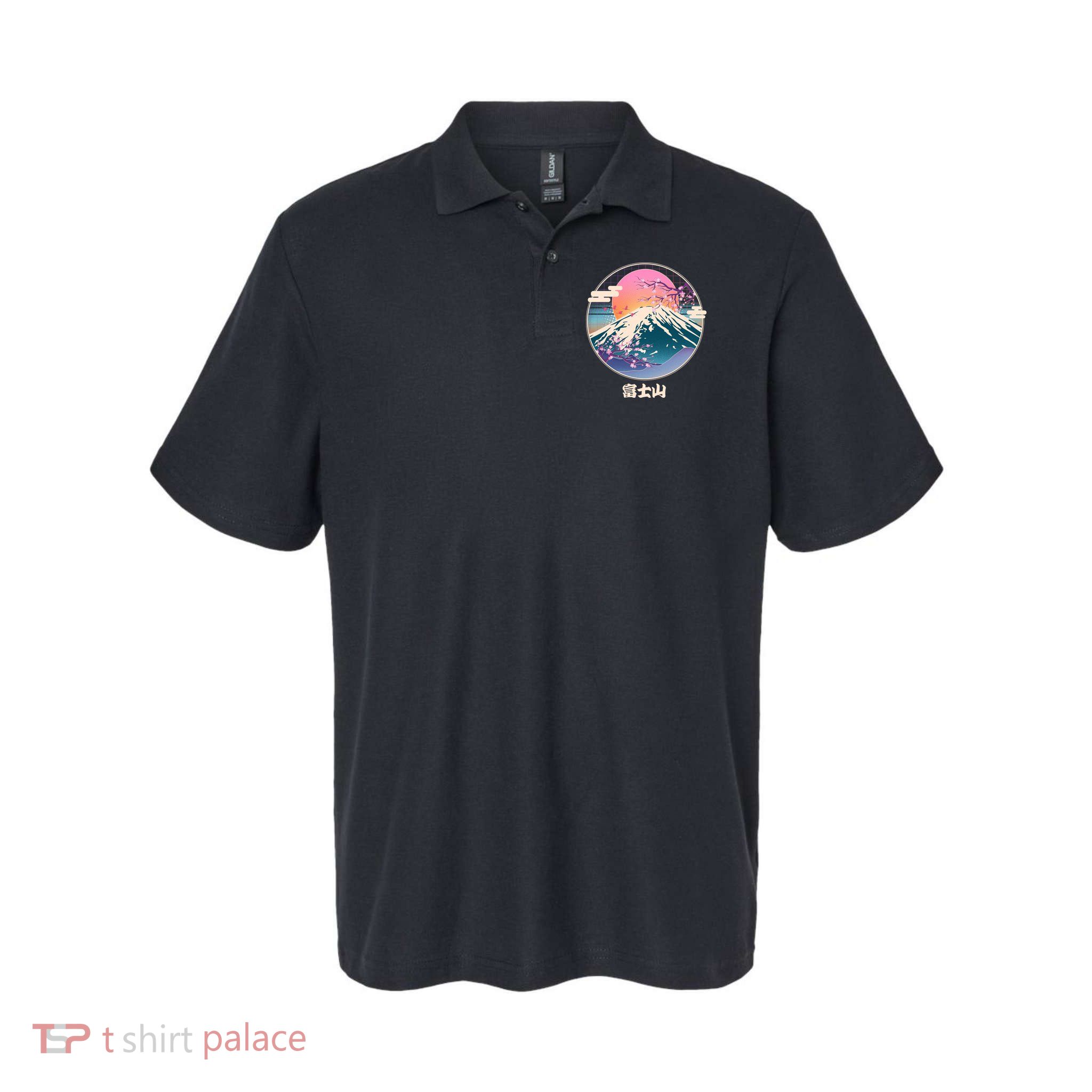 Retro 1980s Japanese Mount Fuji Polo
