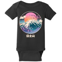 Retro 1980s Japanese Mount Fuji Baby Bodysuit