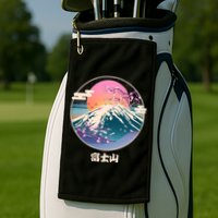 Retro 1980s Japanese Mount Fuji Golf Towel