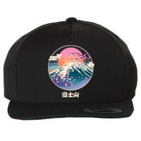 Retro 1980s Japanese Mount Fuji Wool Snapback Cap