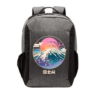 Retro 1980s Japanese Mount Fuji Vector Backpack