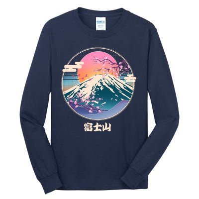 Retro 1980s Japanese Mount Fuji Tall Long Sleeve T-Shirt