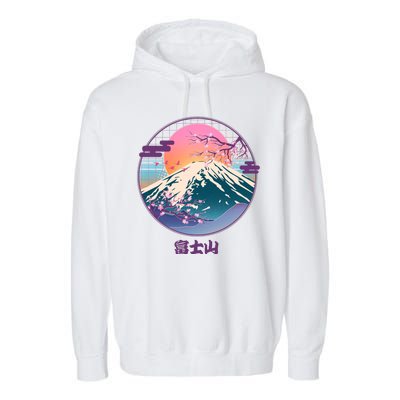 Retro 1980s Japanese Mount Fuji Garment-Dyed Fleece Hoodie