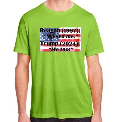 Reagan 1987 Miss Me Trump 2024 Me Too Adult ChromaSoft Performance T-Shirt