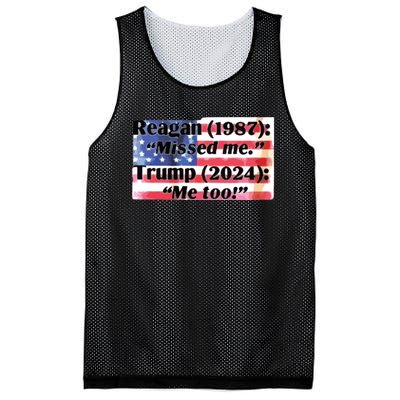 Reagan 1987 Miss Me Trump 2024 Me Too Mesh Reversible Basketball Jersey Tank