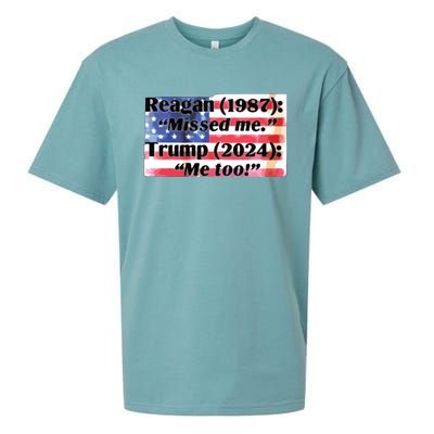 Reagan 1987 Miss Me Trump 2024 Me Too Sueded Cloud Jersey T-Shirt