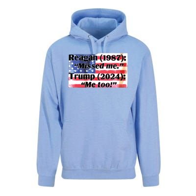 Reagan 1987 Miss Me Trump 2024 Me Too Unisex Surf Hoodie