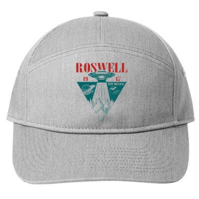 Roswell 1947 New Mexico Ufo Aliens Spaceship 7-Panel Snapback Hat