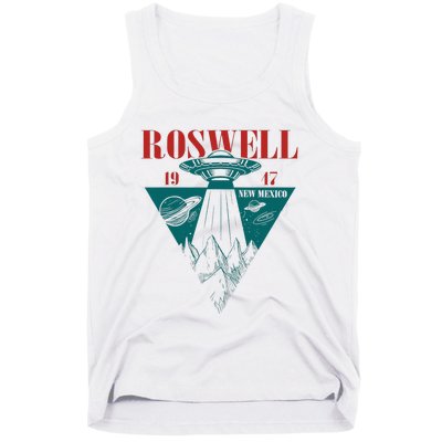 Roswell 1947 New Mexico Ufo Aliens Spaceship Tank Top