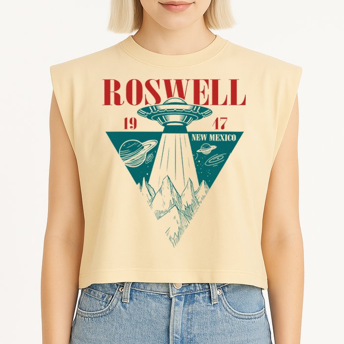 Roswell 1947 New Mexico Ufo Aliens Spaceship Garment-Dyed Women's Muscle Tee