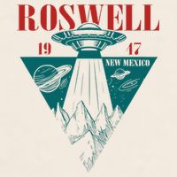 Roswell 1947 New Mexico Ufo Aliens Spaceship Garment-Dyed Women's Muscle Tee