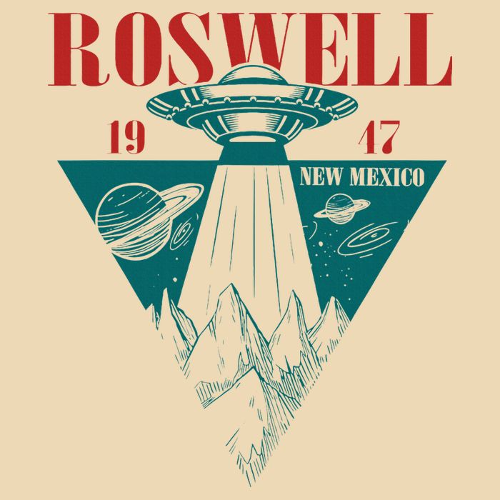 Roswell 1947 New Mexico Ufo Aliens Spaceship Bag
