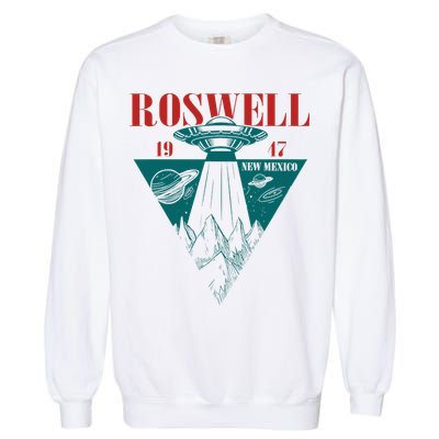 Roswell 1947 New Mexico Ufo Aliens Spaceship Garment-Dyed Sweatshirt