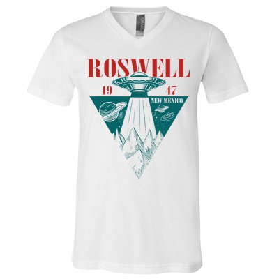 Roswell 1947 New Mexico Ufo Aliens Spaceship V-Neck T-Shirt