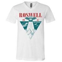 Roswell 1947 New Mexico Ufo Aliens Spaceship V-Neck T-Shirt