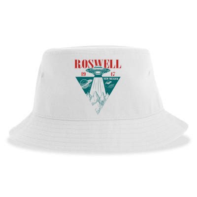 Roswell 1947 New Mexico Ufo Aliens Spaceship Sustainable Bucket Hat