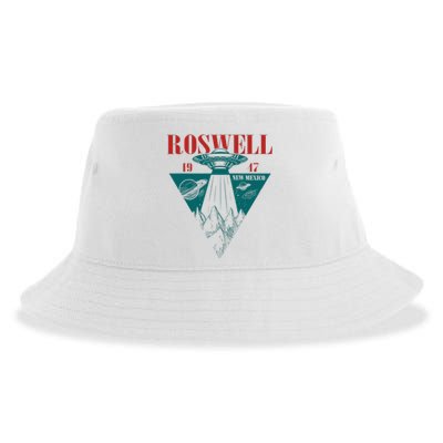 Roswell 1947 New Mexico Ufo Aliens Spaceship Sustainable Bucket Hat