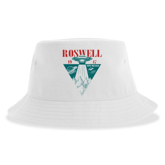 Roswell 1947 New Mexico Ufo Aliens Spaceship Sustainable Bucket Hat
