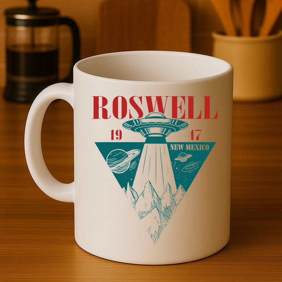 Roswell 1947 New Mexico Ufo Aliens Spaceship Mug