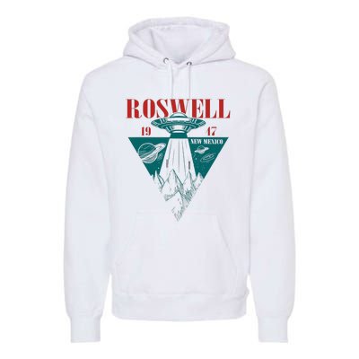 Roswell 1947 New Mexico Ufo Aliens Spaceship Premium Hoodie