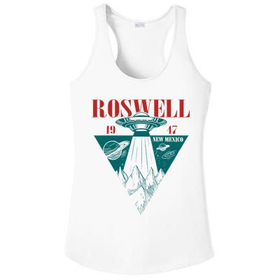 Roswell 1947 New Mexico Ufo Aliens Spaceship Ladies PosiCharge Competitor Racerback Tank