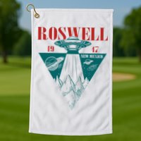 Roswell 1947 New Mexico Ufo Aliens Spaceship Golf Towel