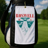 Roswell 1947 New Mexico Ufo Aliens Spaceship Golf Towel