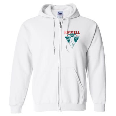 Roswell 1947 New Mexico Ufo Aliens Spaceship Full Zip Hoodie